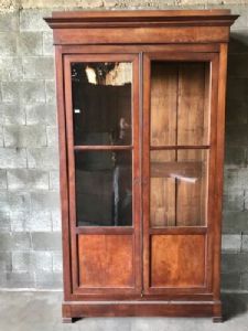 Louis Philippe Mahogany 2-Door Bookcase - Restored (in progress)_car 1607